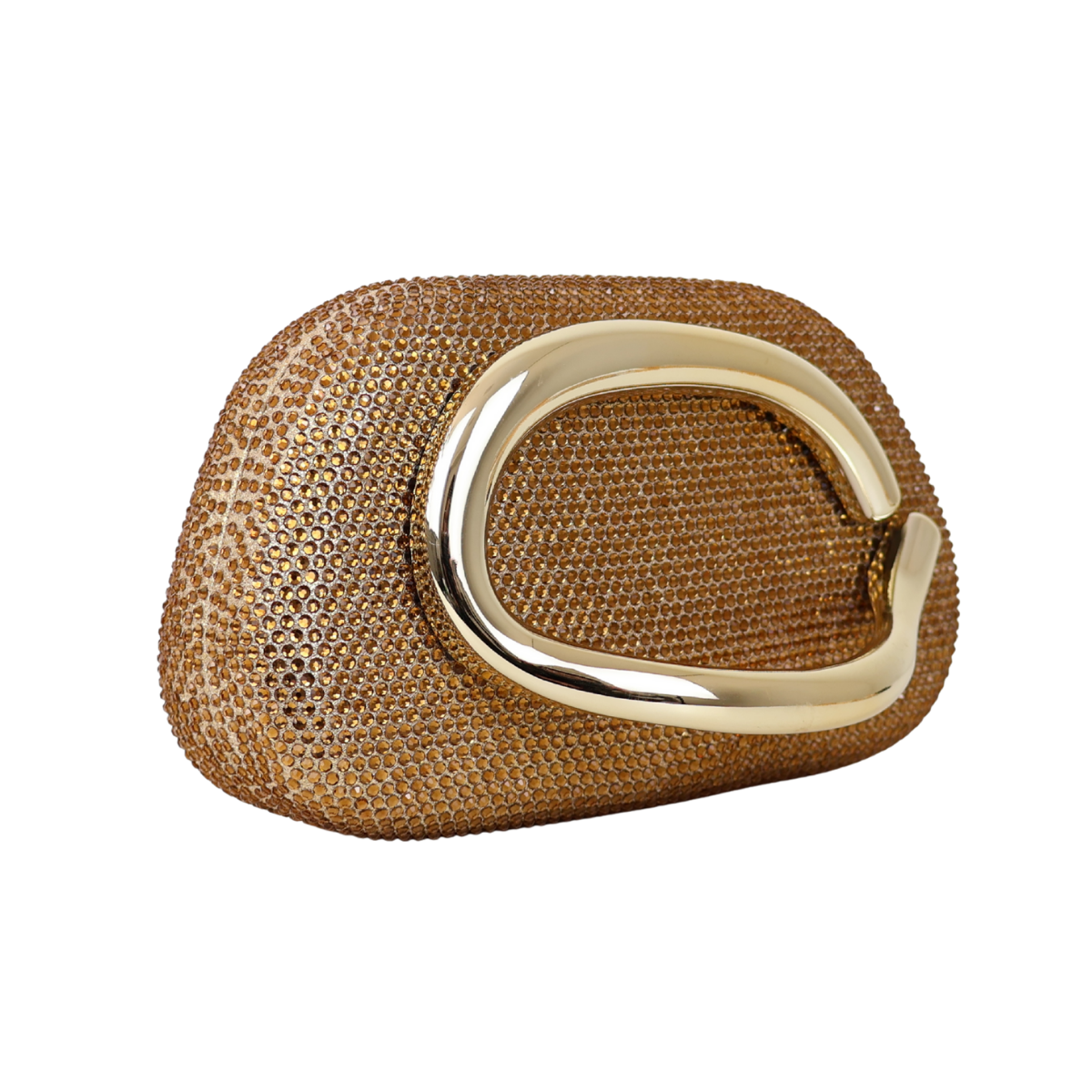 Bolsa Festa Clutch Strass Dourada