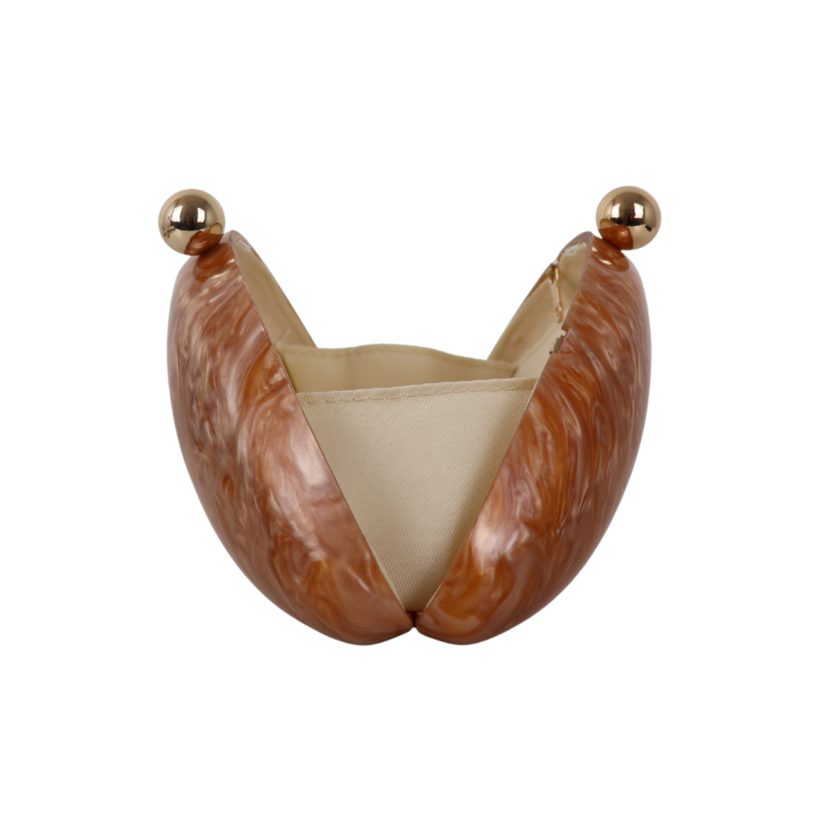 Bolsa de Festa Clutch Acrílico Perolada Terracota