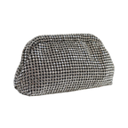 Bolsa Festa Clutch Preto com Strass Translúcido