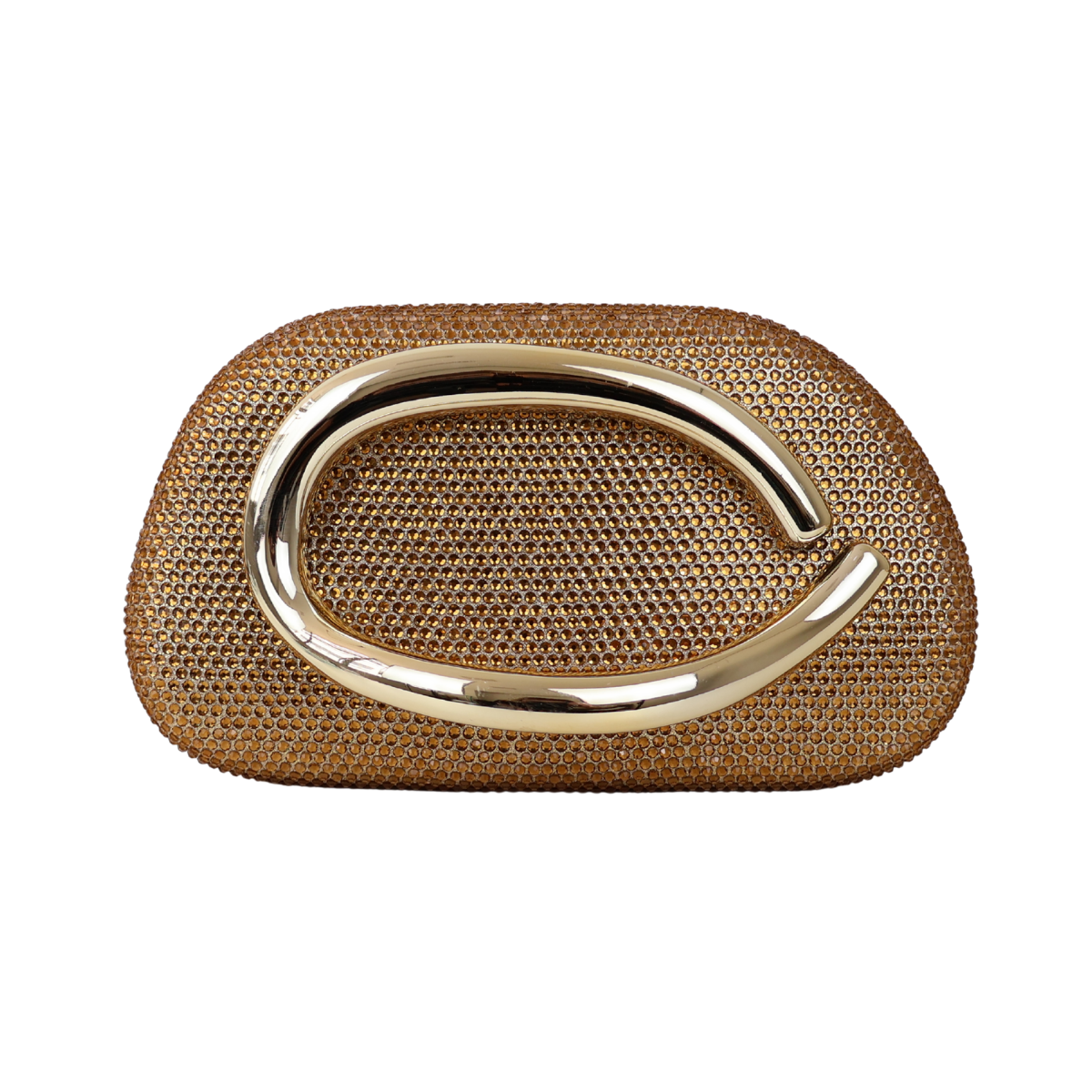 Bolsa Festa Clutch Strass Dourada