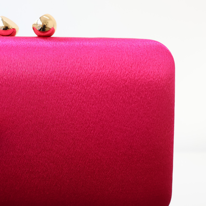 Bolsa Clutch Festa Cetim Rosa