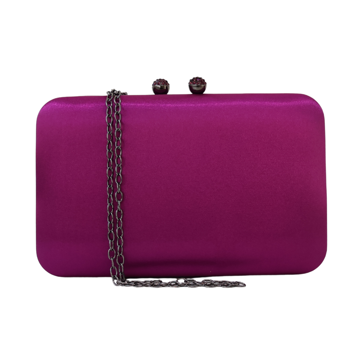 Bolsa Clutch Festa Cetim Fúcsia