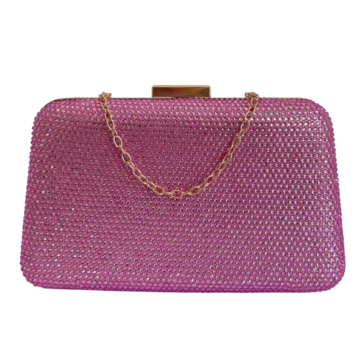 Bolsa de Festa Clutch Pedraria Strass Rosa