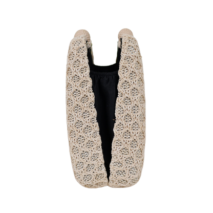 Bolsa de Festa Clutch Palha Off White
