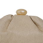 Bolsa Festa Pouch Palha Bege Claro