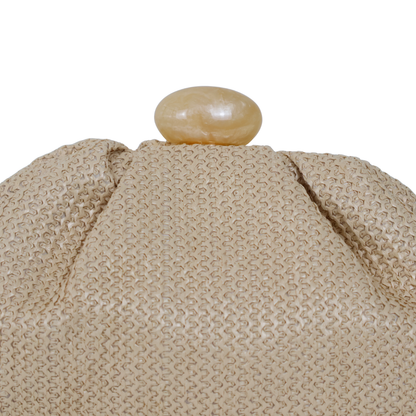 Bolsa Festa Pouch Palha Bege Claro