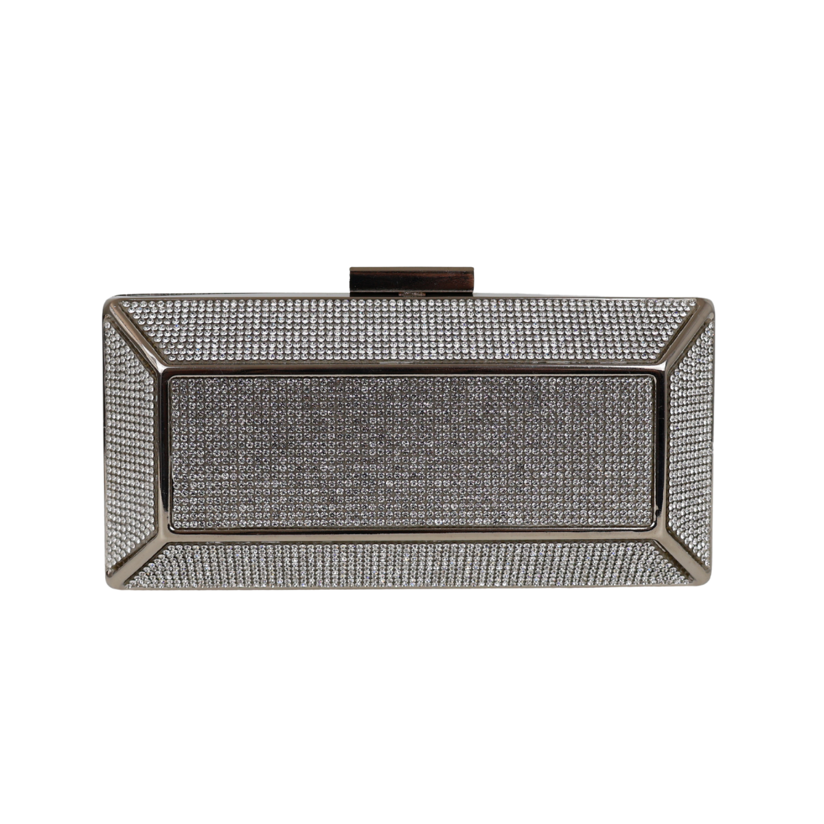 Bolsa Festa Clutch Pedraria Strass Prata