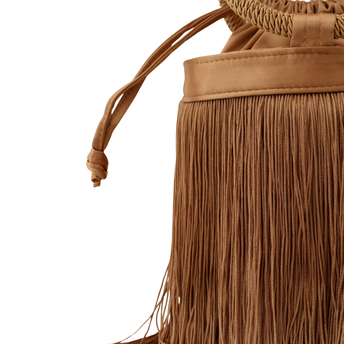 Bolsa de Mão Festa Franja Tassel Marrom