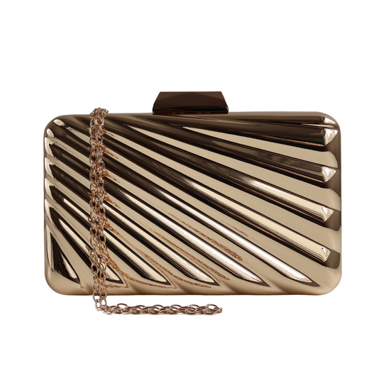 Bolsa de Festa Clutch Dourada Metalizada