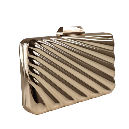 Bolsa de Festa Clutch Dourada Metalizada