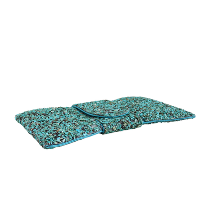 Bolsa Carteira de Festa Clutch Pedraria Turquesa