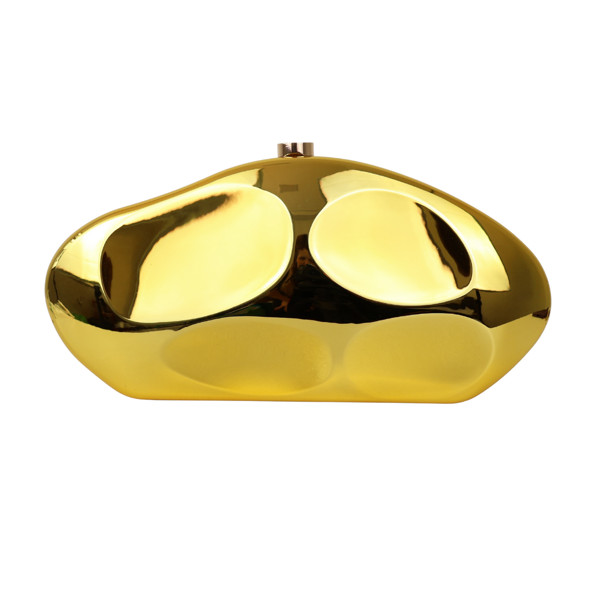 Bolsa de Festa Clutch Metalizada Dourada Amarelada