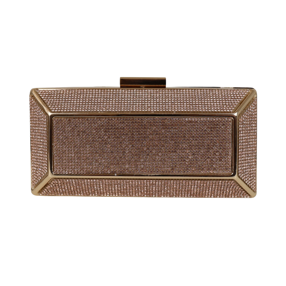 Bolsa Festa Clutch Pedraria Strass Champagne