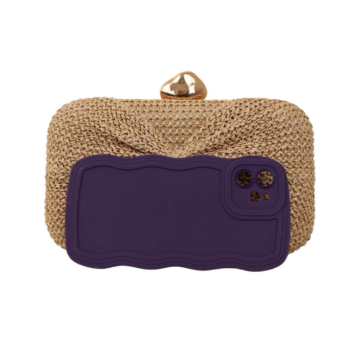 Bolsa Clutch Festa Palha
