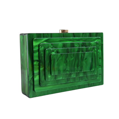 Bolsa Clutch Festa Acrílico Verde