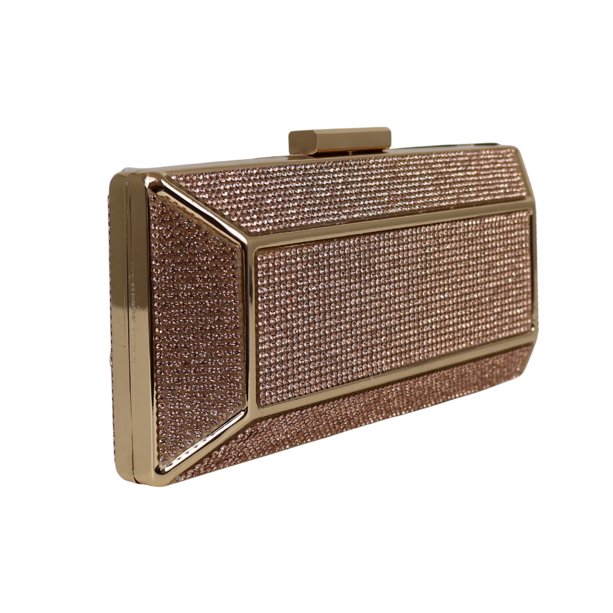 Bolsa Festa Clutch Pedraria Strass Champagne