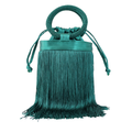 Bolsa de Mão Festa Franja Tassel Verde