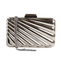 Bolsa de Festa Clutch Prateada Metalizada
