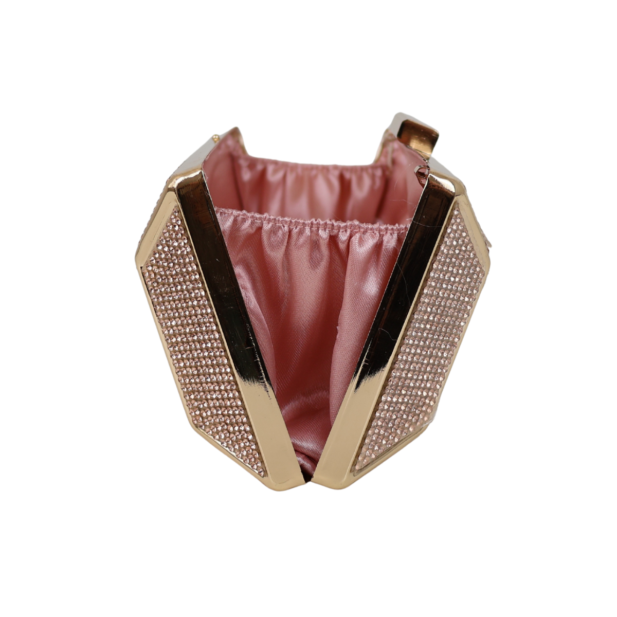 Bolsa Festa Clutch Pedraria Strass Champagne