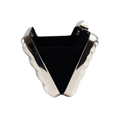 Bolsa de Festa Clutch Prateada Metalizada