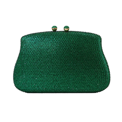 Bolsa Festa Clutch Pedraria Strass Verde