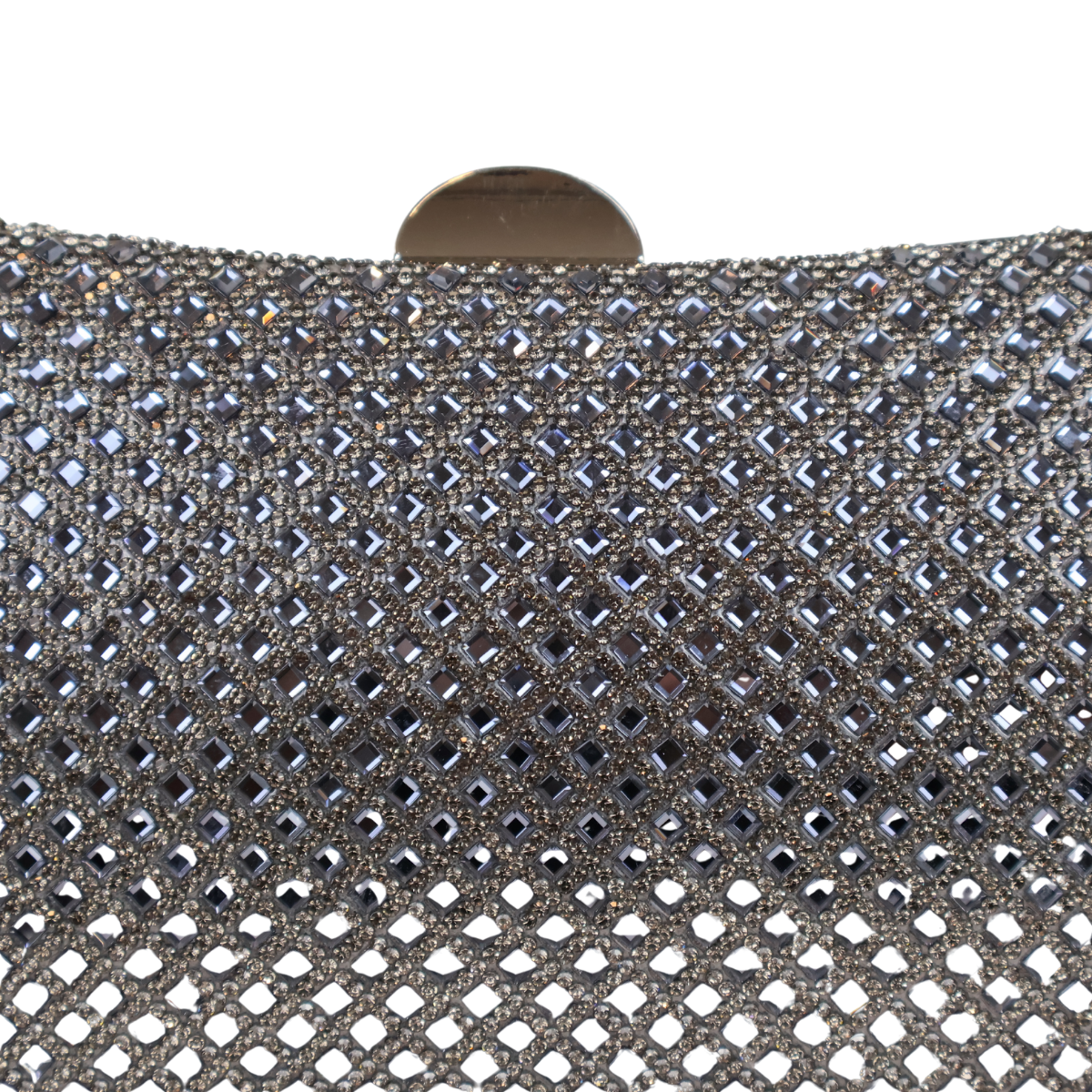 Bolsa Festa Clutch Strass Prata Grafite