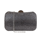 Bolsa Festa Clutch Strass Prata Escuro - ReUse