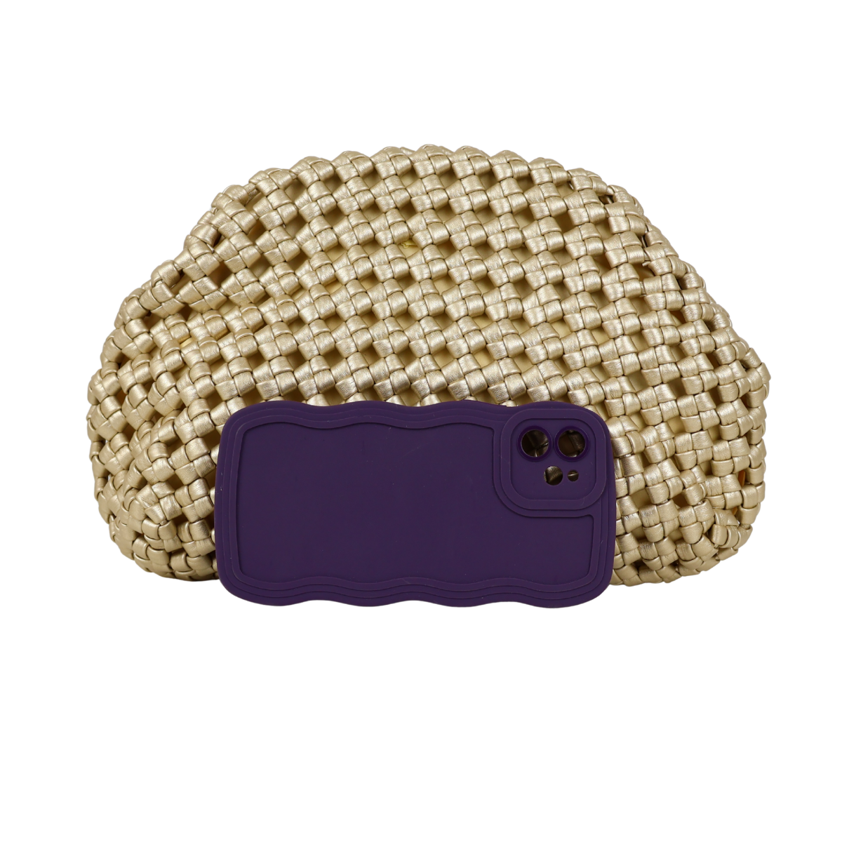 Bolsa de Festa Pouch Tressê Dourada