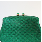 Bolsa Festa Clutch Pedraria Strass Verde
