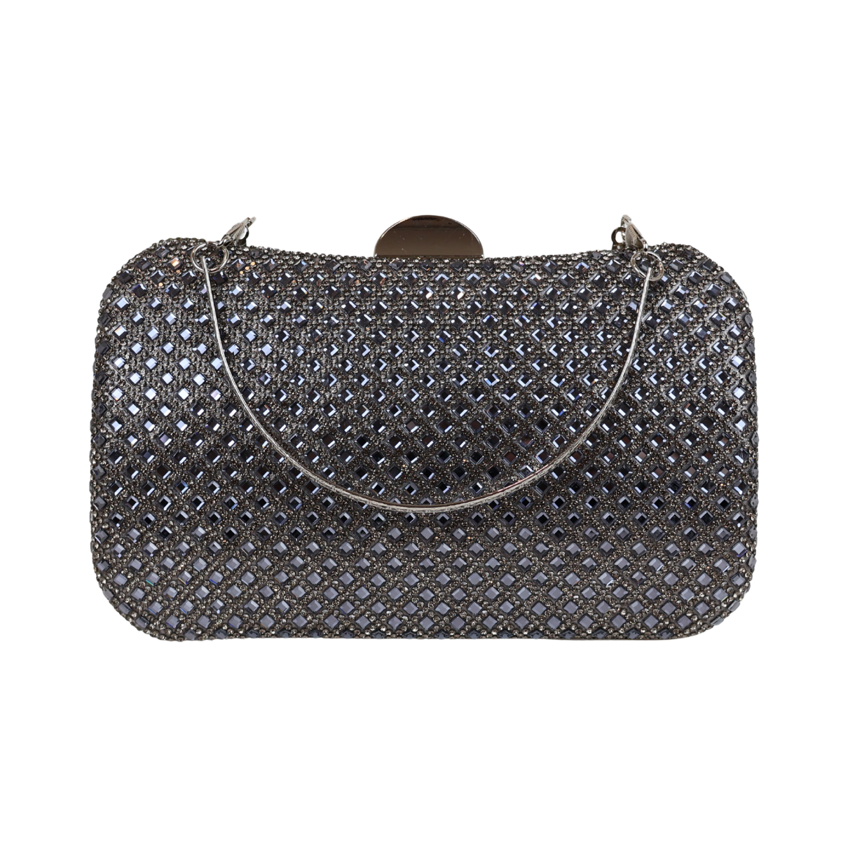 Bolsa Festa Clutch Strass Prata Escuro - ReUse