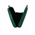 Bolsa Festa Clutch Pedraria Strass Verde