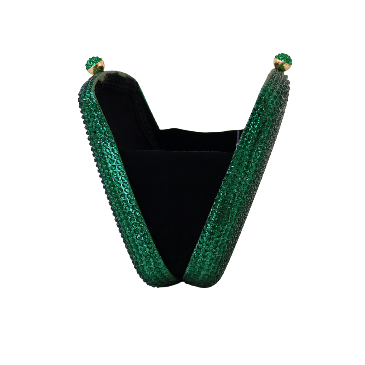 Bolsa Festa Clutch Pedraria Strass Verde