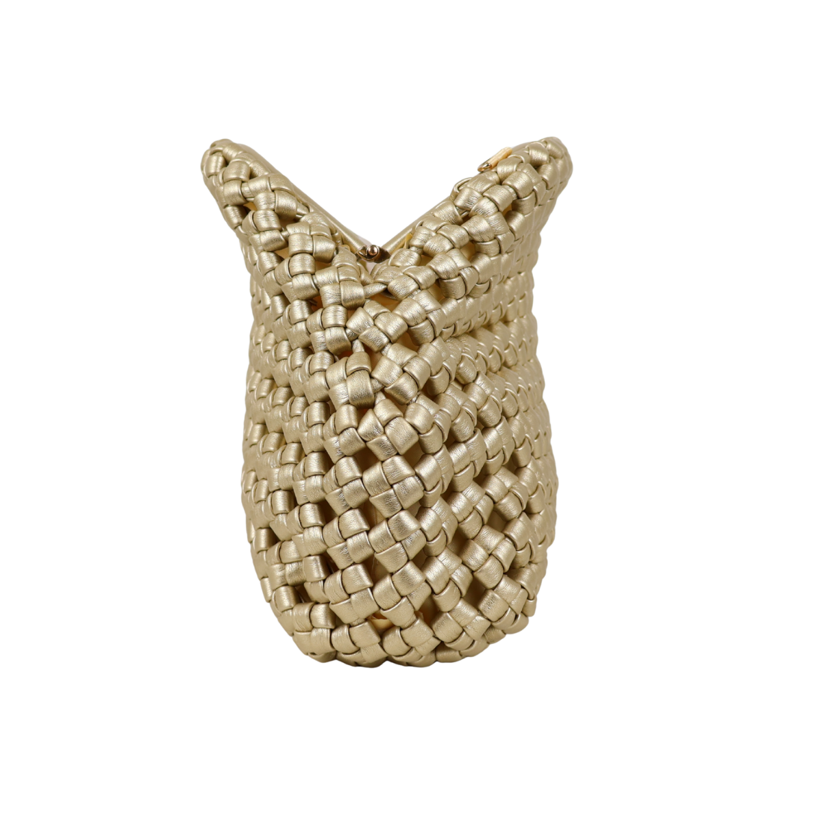 Bolsa de Festa Pouch Tressê Dourada