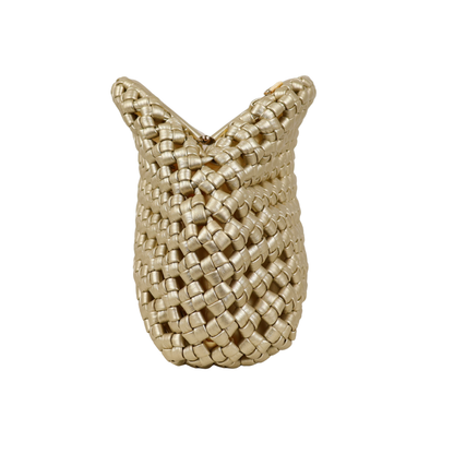 Bolsa de Festa Pouch Tressê Dourada