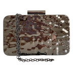 Bolsa de Festa Clutch Prata Grafite Metálica - ReUse