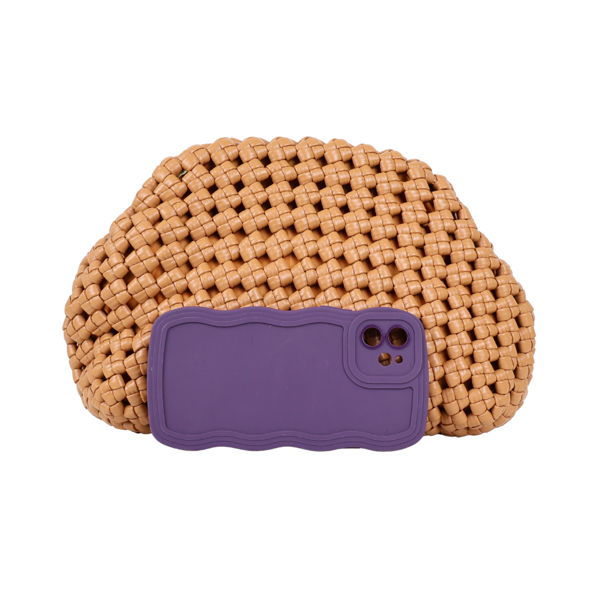 Bolsa de Festa Pouch Tressê Marrom