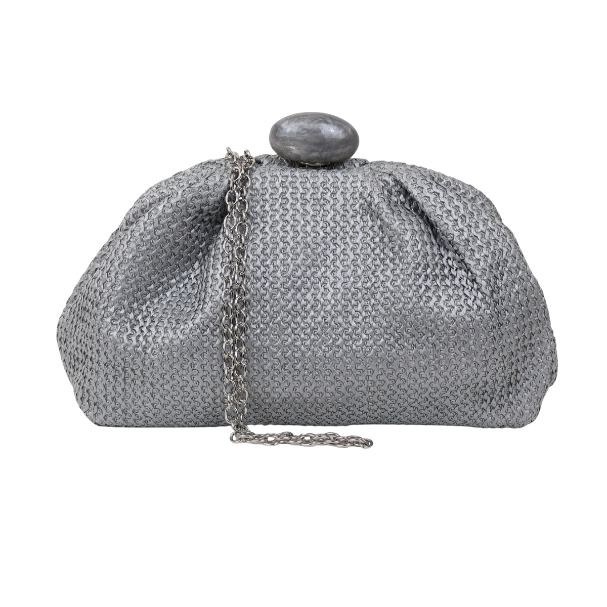 Bolsa Festa Pouch Palha Prata