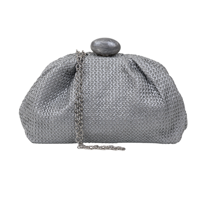 Bolsa Festa Pouch Palha Prata