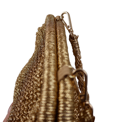 Bolsa Festa Pouch Palha Dourada