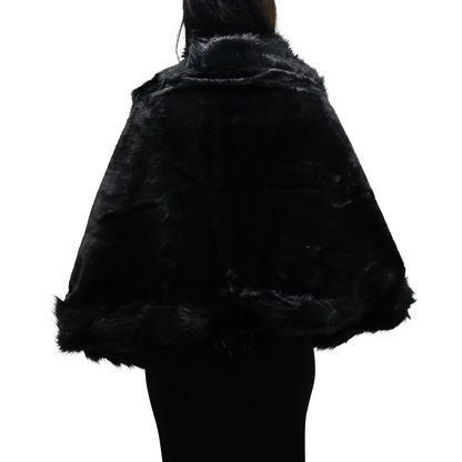 Poncho Feminino Festa Preto