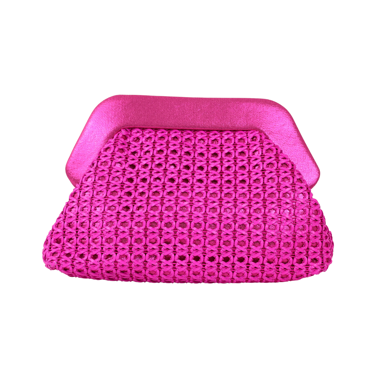 Bolsa Pouch Festa Clutch Palha Rosa