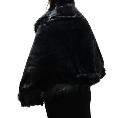 Poncho Feminino Festa Preto