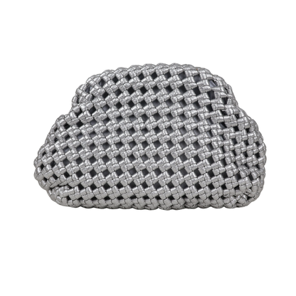 Bolsa de Festa Pouch Tressê Prata