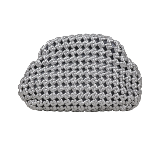 Bolsa de Festa Pouch Tressê Prata