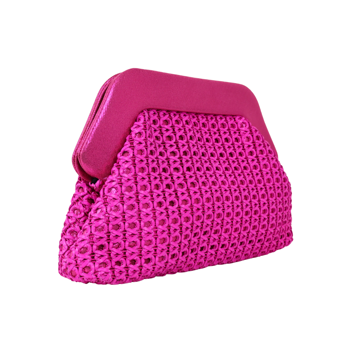 Bolsa Pouch Festa Clutch Palha Rosa