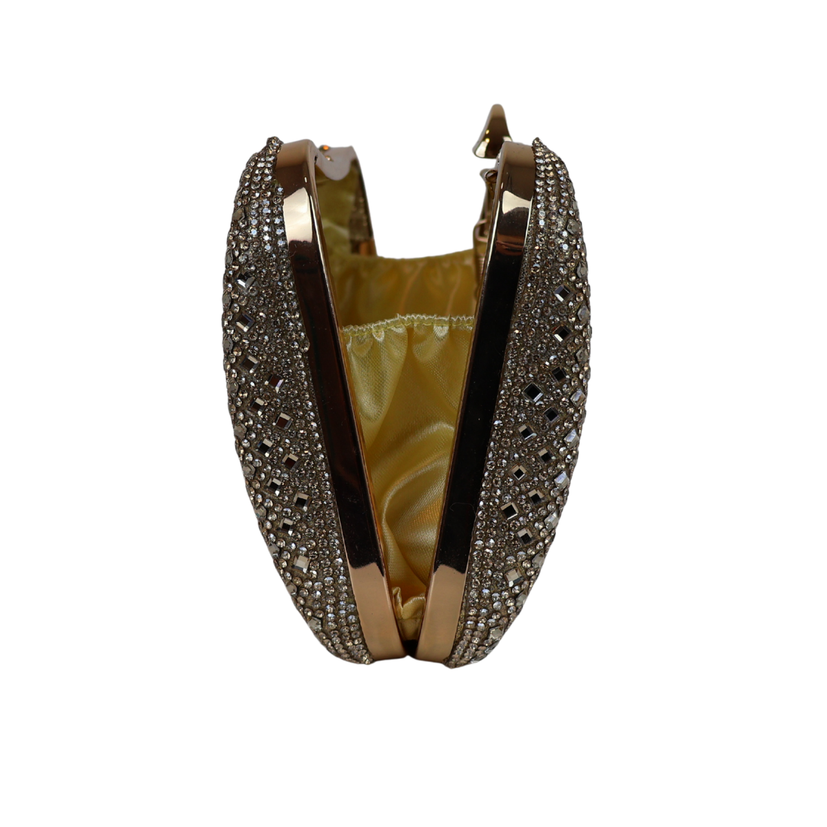 Bolsa Festa Clutch Strass Dourada