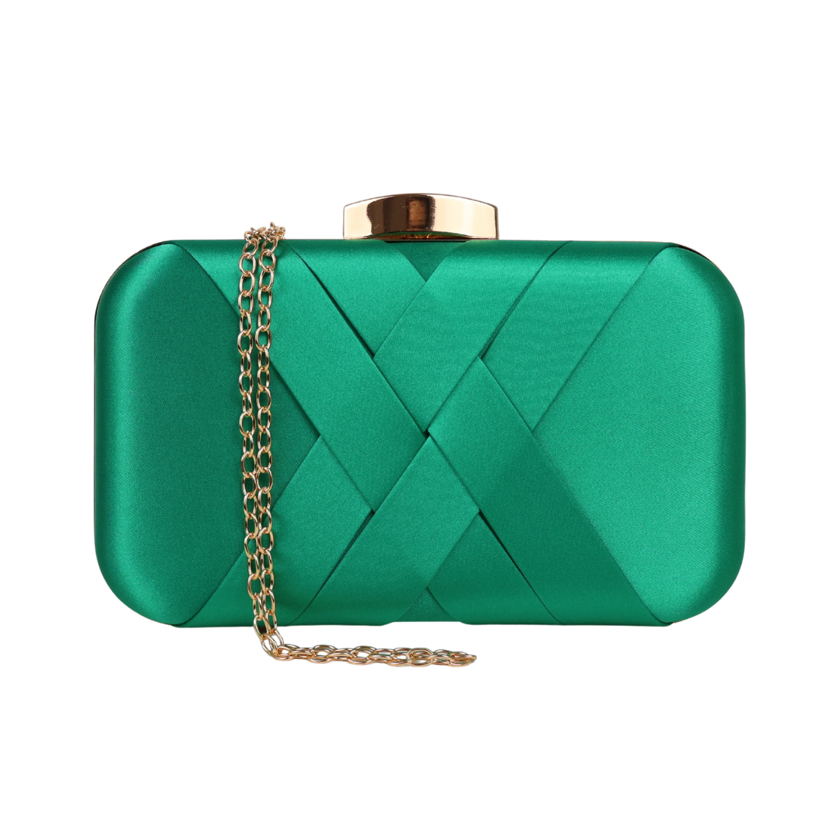 Bolsa de Festa Clutch Cetim Verde - ReUse