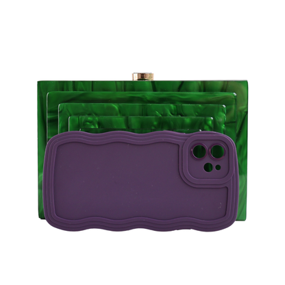 Bolsa Clutch Festa Acrílico Verde