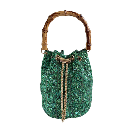 Bolsa Festa Clutch Pouch Pedraria Verde