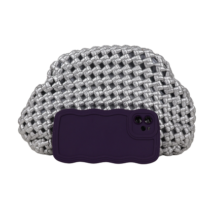 Bolsa de Festa Pouch Tressê Prata